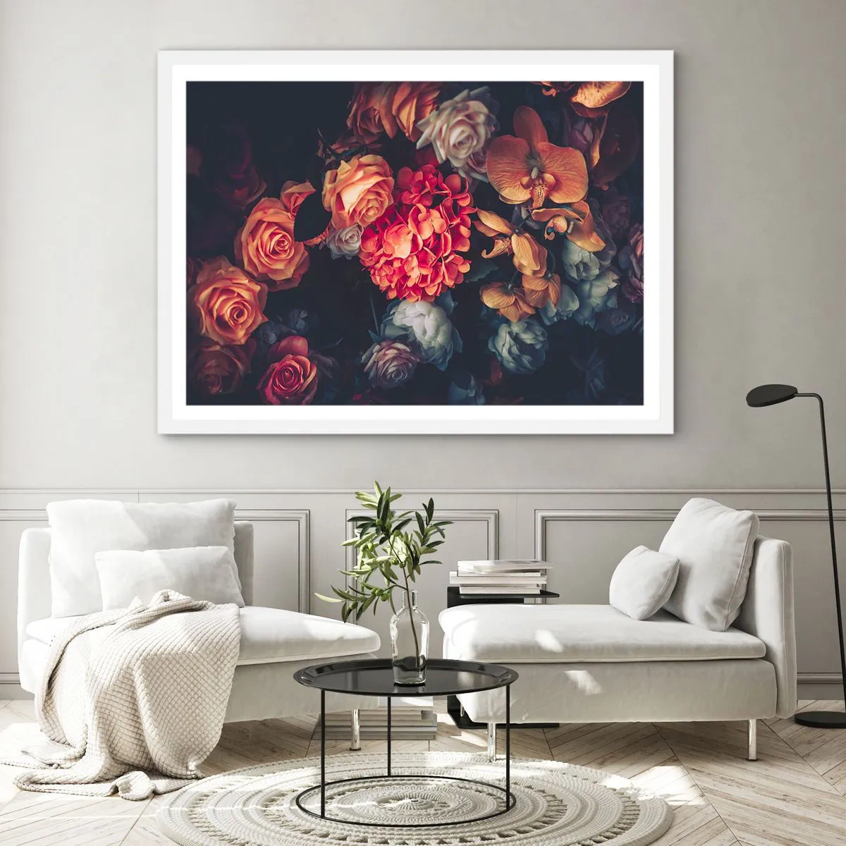 Affiche dans un cadre blanc - Poster - Comme chez les maîtres hollandais - 100x70 cm