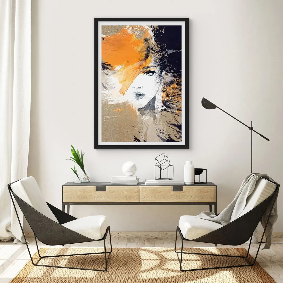 Affiche dans un cadre noir - Poster - Et la lumière fut - 40x50 cm