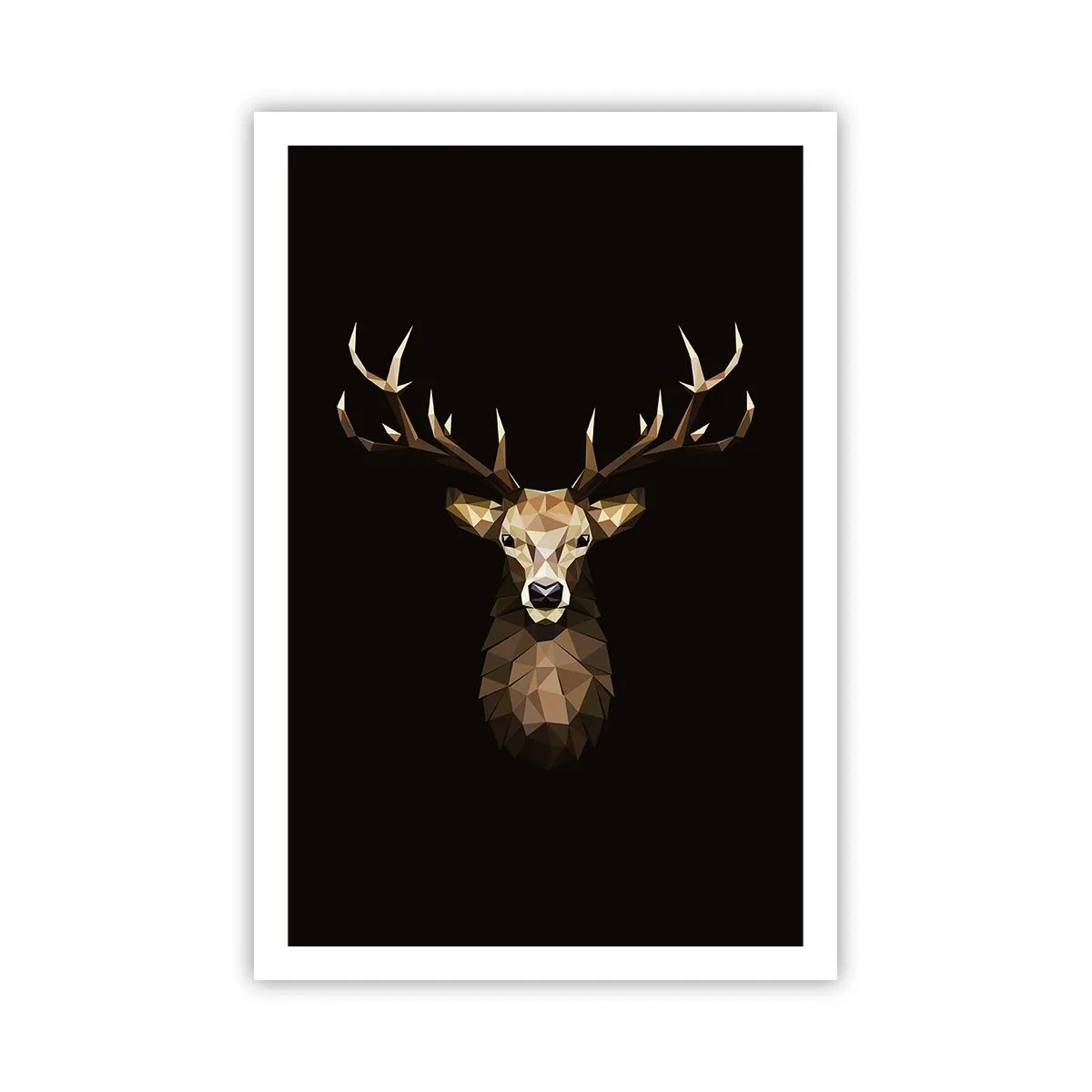Affiche - Poster - Cerf cubique - 61x91 cm