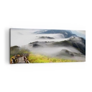 Impression sur toile - Image sur toile - Tissé d'éblouissement et de brouillard - 100x40 cm