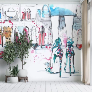 Papier Peint Autocollant Deluxe Sticker - Sésame, ouvre-toi - Garde-robe Femme, Mode, Sac - 500x350 cm