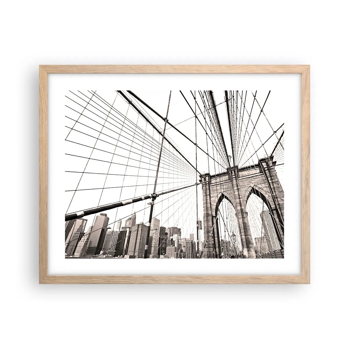 Affiche dans un chêne clair - Poster - Cathédrale New Yorkaise - 50x40 cm