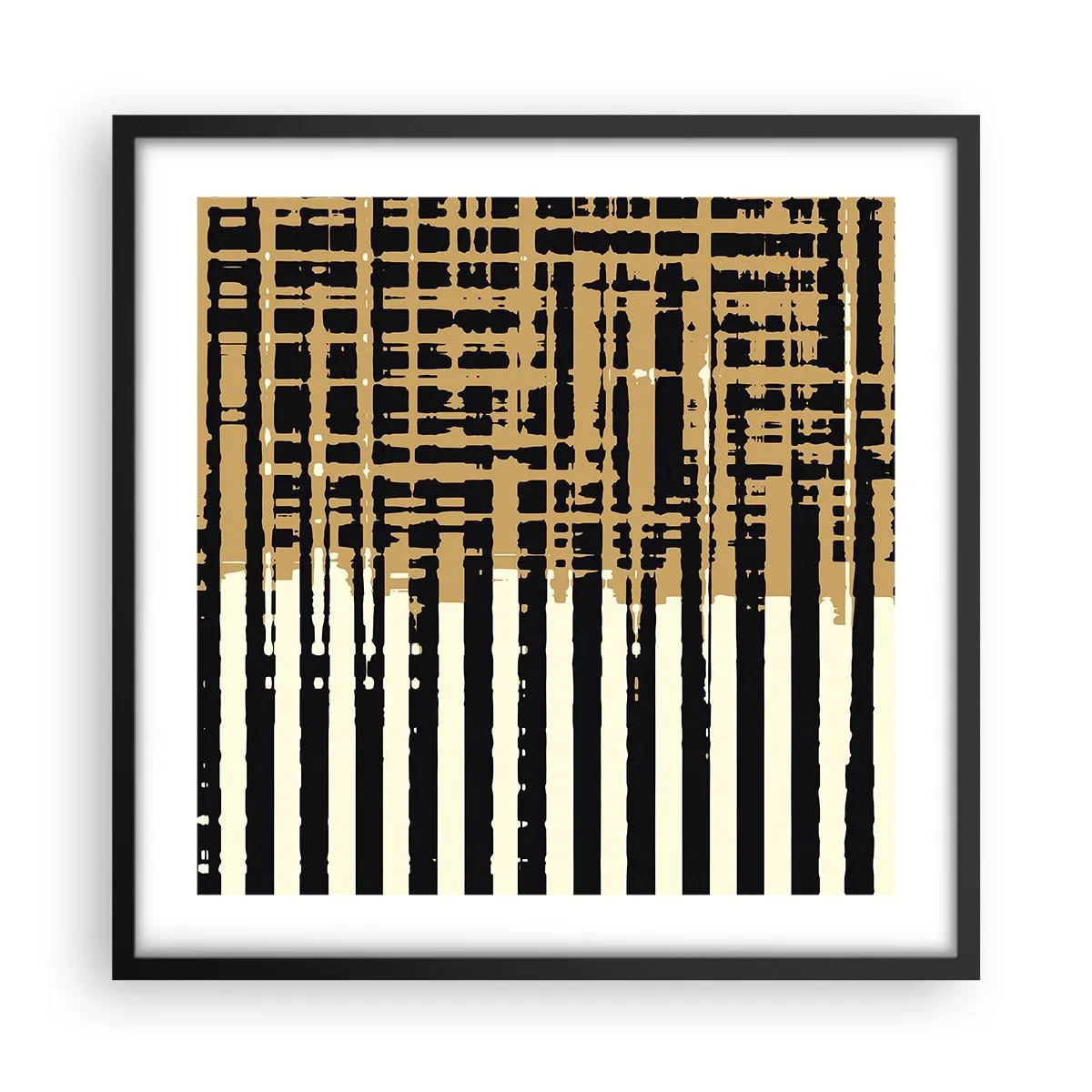Affiche dans un cadre noir - Poster - Abstraction architecturale - 50x50 cm