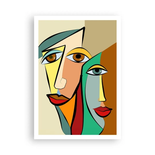 Affiche - Poster - Couple cubiste - 70x100 cm