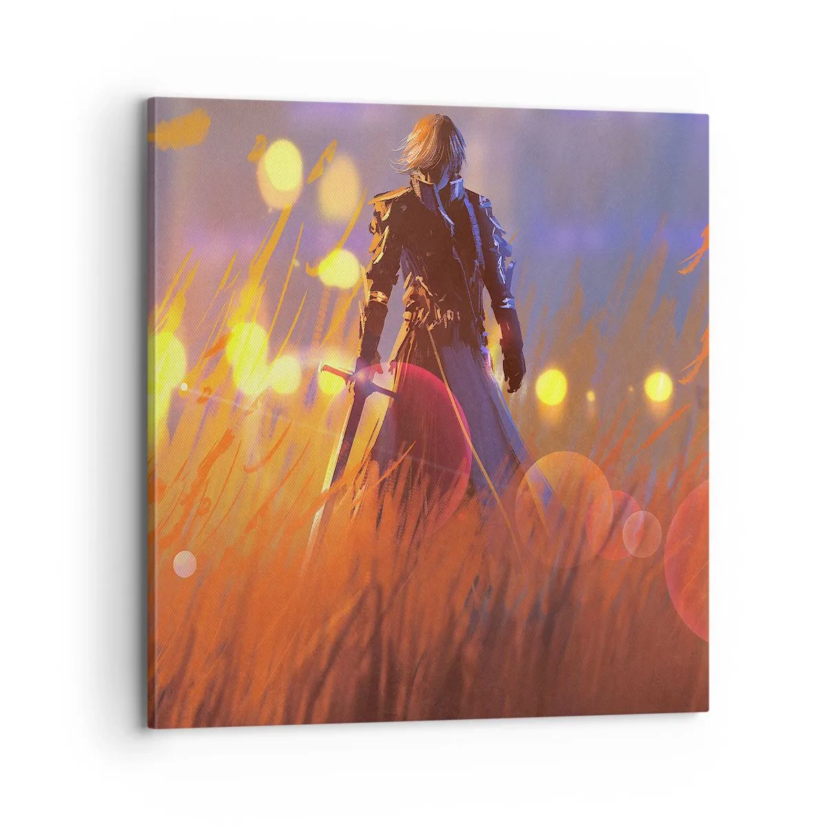 Impression sur toile - Image sur toile - Chevalier errant - 70x70 cm