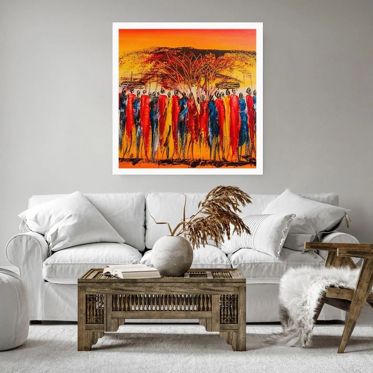 Affiche - Poster - Là-bas, là-bas, ils vont là-bas - 60x60 cm