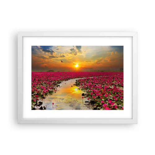 Affiche dans un cadre blanc - Poster - La vie secrète du lac - 40x30 cm