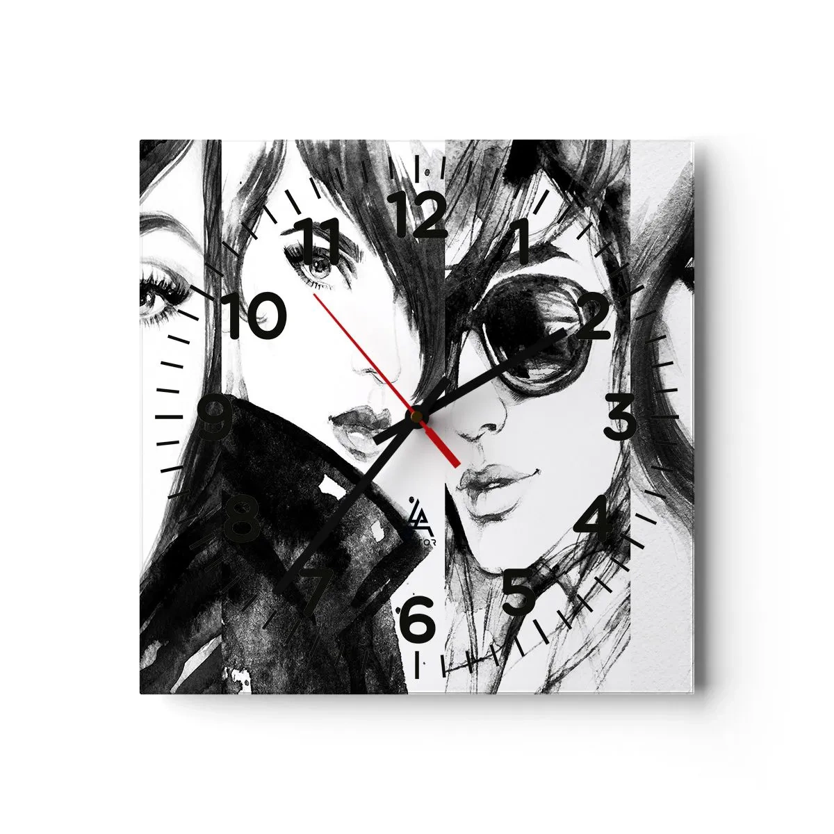 Horloge murale - Pendule murale - La beauté multipliée - 40x40 cm