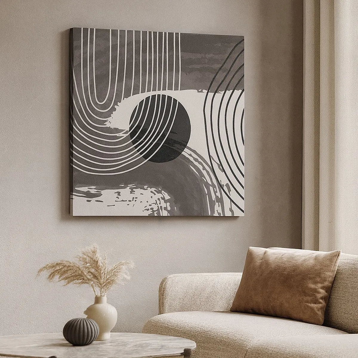 Impression sur toile - Image sur toile - L'ovale gagne - 30x30 cm