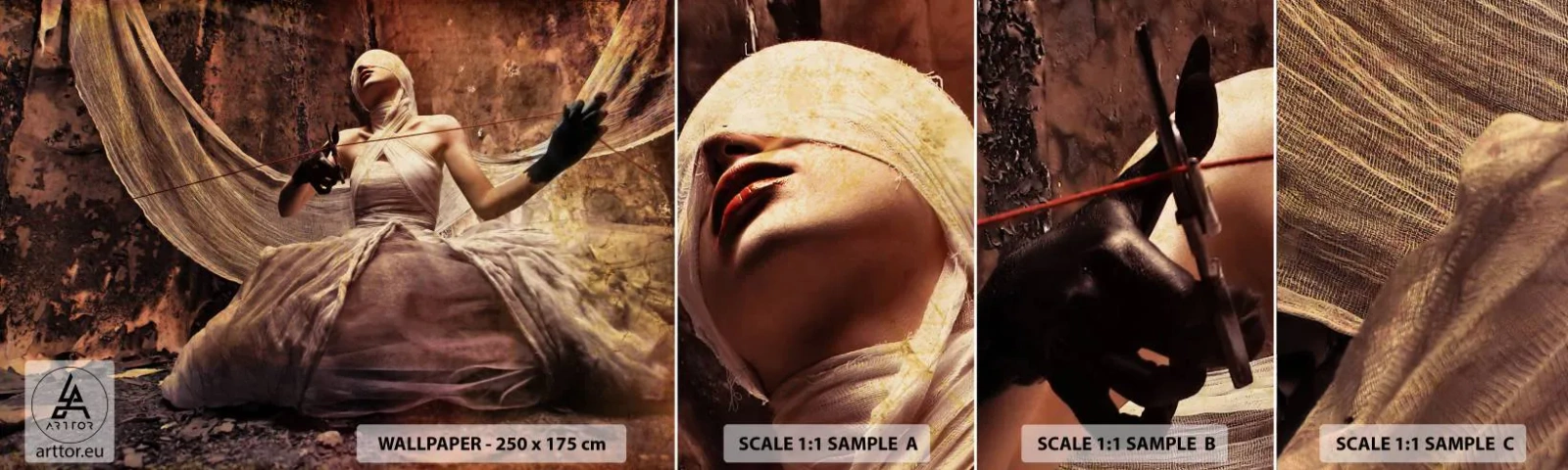 Échantillon De Papier Peint Standard Eco - Déesse du destin - Théâtre, Morceau, Homme - 100x30 cm