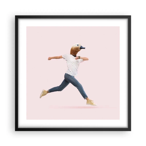 Affiche dans un cadre noir - Poster - Une pincée d'absurdité - 50x50 cm