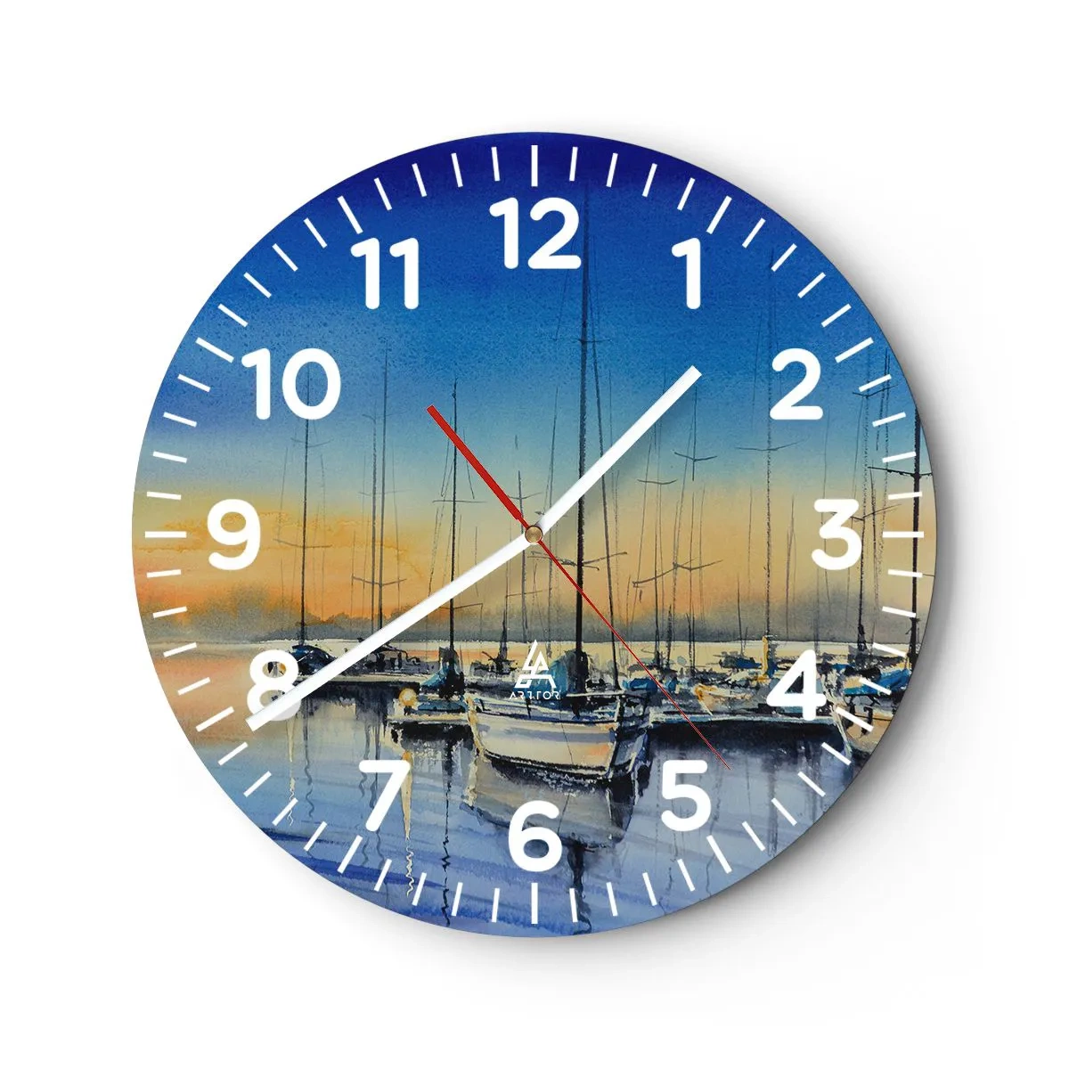 Horloge murale - Pendule murale - Fin d'une belle journée - 40x40 cm