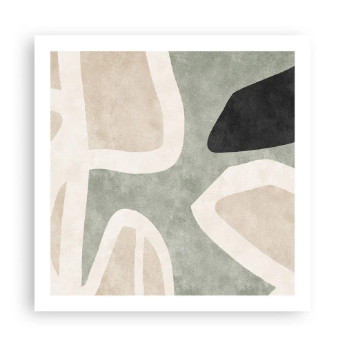 Affiche - Poster - Composition pour motif noir - 60x60 cm