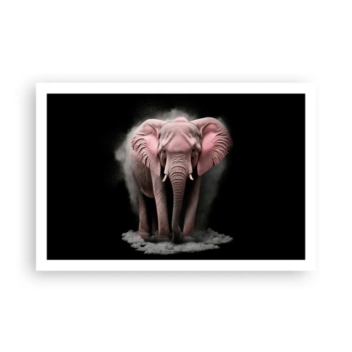 Affiche - Poster - Ne pensez pas à un éléphant rose ! - 91x61 cm