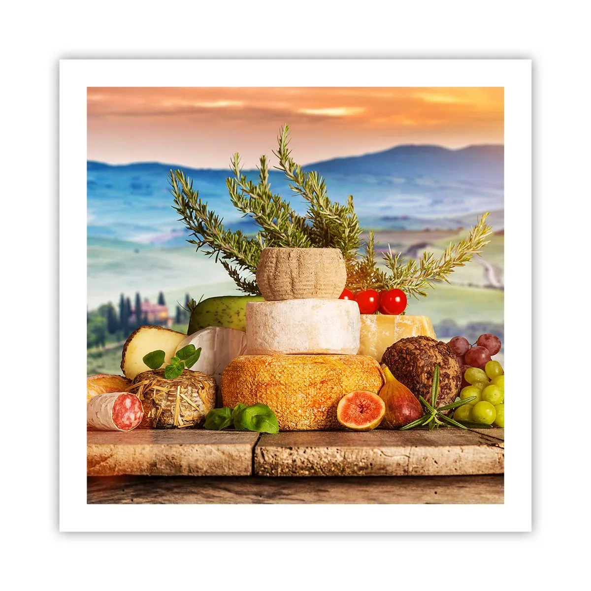 Affiche - Poster - La joie de vivre à l'italienne - 60x60 cm
