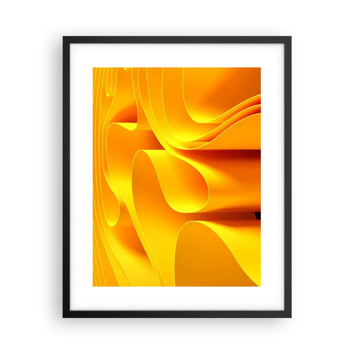 Affiche dans un cadre noir - Poster - Comme les vagues du soleil - 40x50 cm