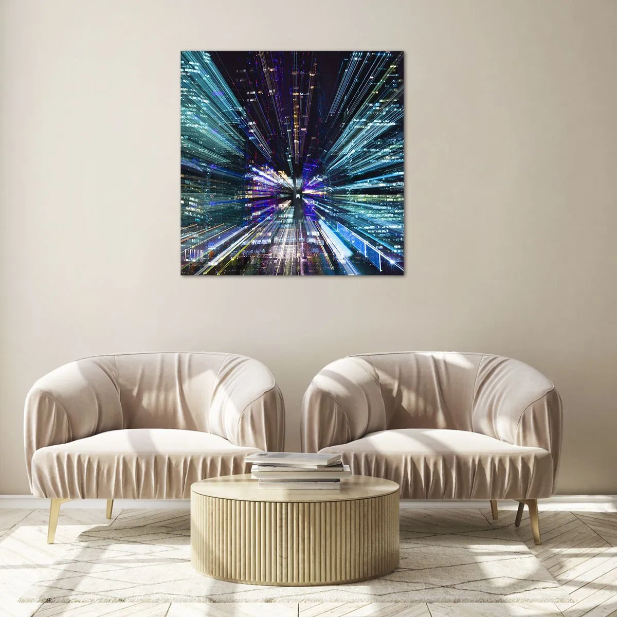 Impression sur verre - Image sur verre - Transition vers l'hyperespace - 70x70 cm