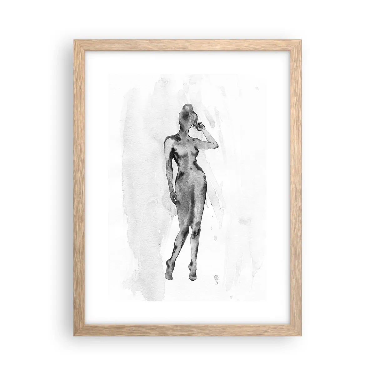 Affiche dans un chêne clair - Poster - Etude de l'idéal de la féminité - 30x40 cm