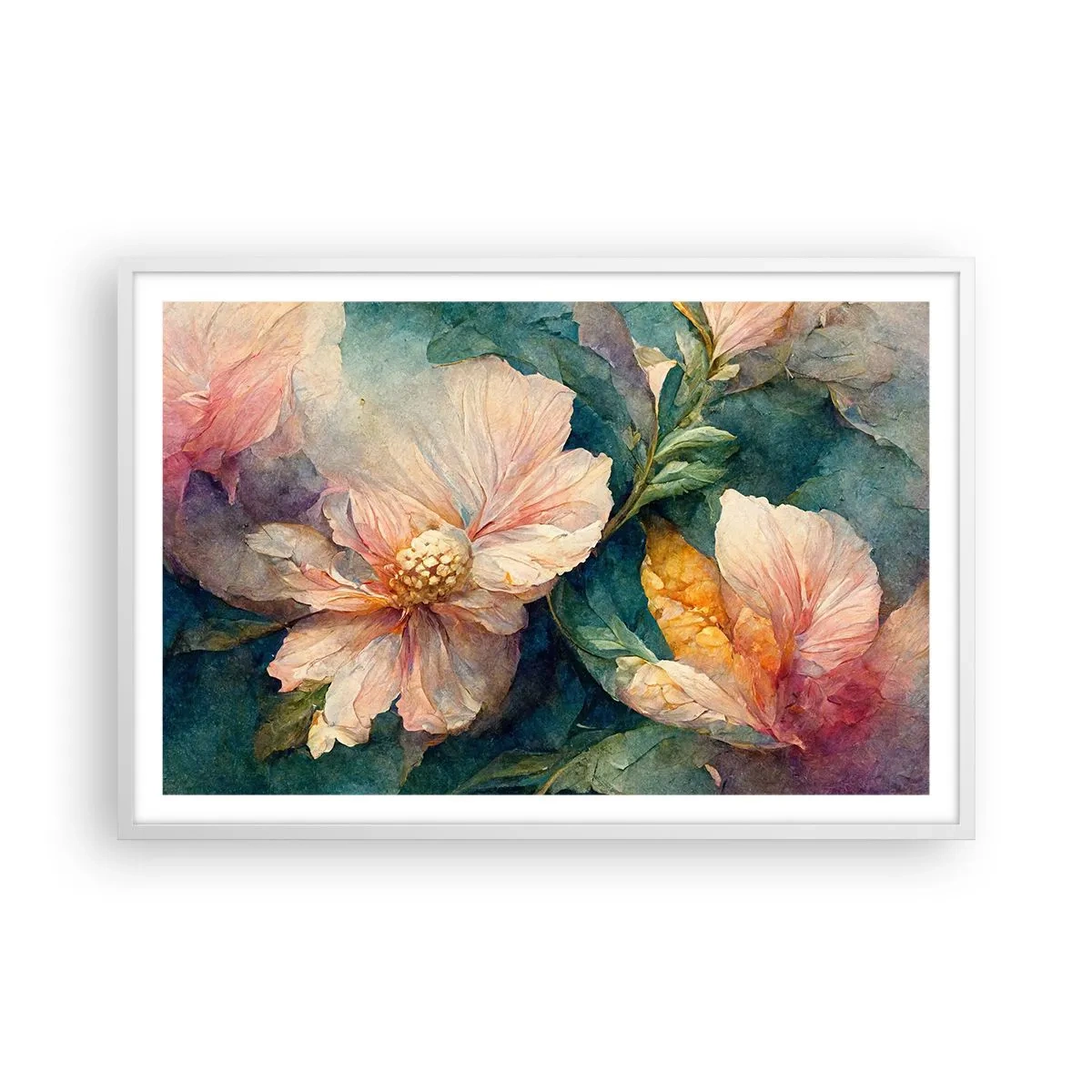 Affiche dans un cadre blanc - Poster - Uniquement de la subtilité - 91x61 cm