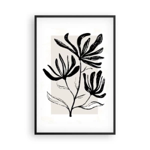 Affiche dans un cadre noir - Poster - Esquisse pour l'herbier - 61x91 cm