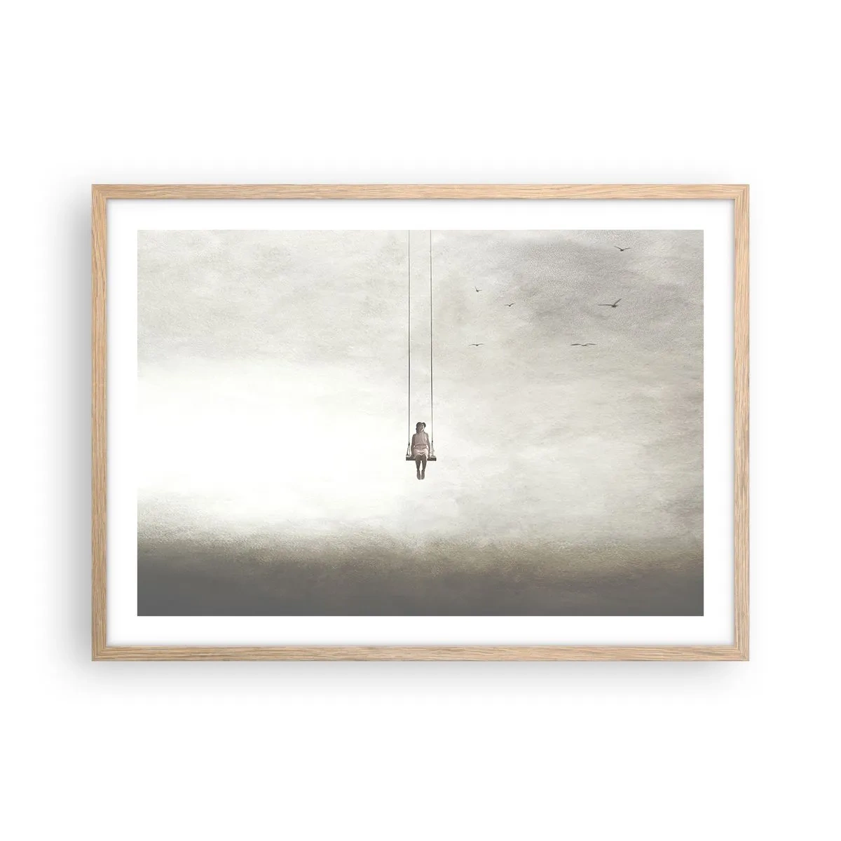 Affiche dans un chêne clair - Poster - Enfant en nous - 70x50 cm