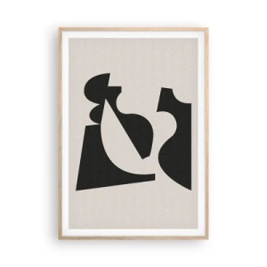 Affiche dans un chêne clair - Poster - À monter soi-même - 70x100 cm