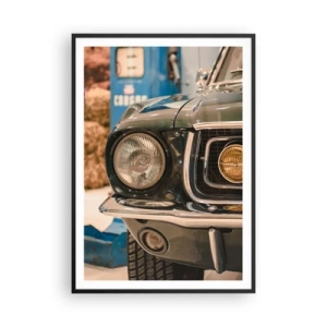 Affiche dans un cadre noir - Poster - Rencontre avec une légende - 70x100 cm