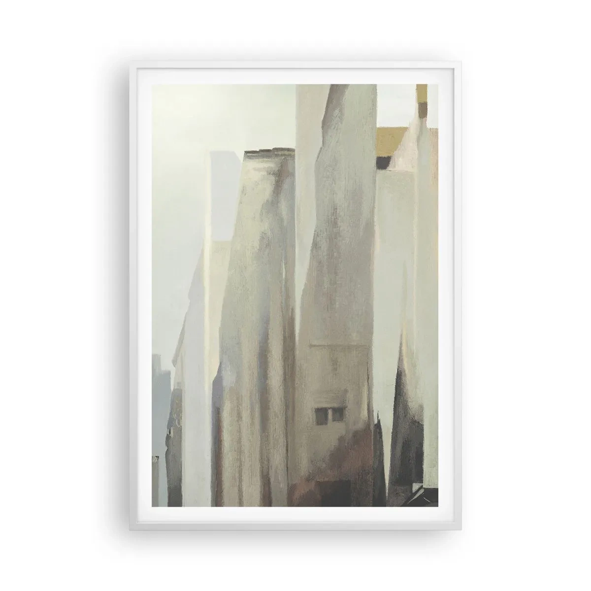 Affiche dans un cadre blanc - Poster - Rêve de la ville - 70x100 cm