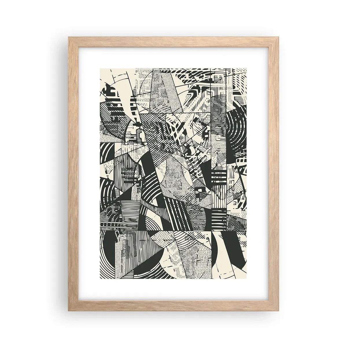 Affiche dans un chêne clair - Poster - Dynamique du modernisme - 30x40 cm