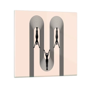 Impression sur verre - Image sur verre - Les jambes en l’air - 60x60 cm