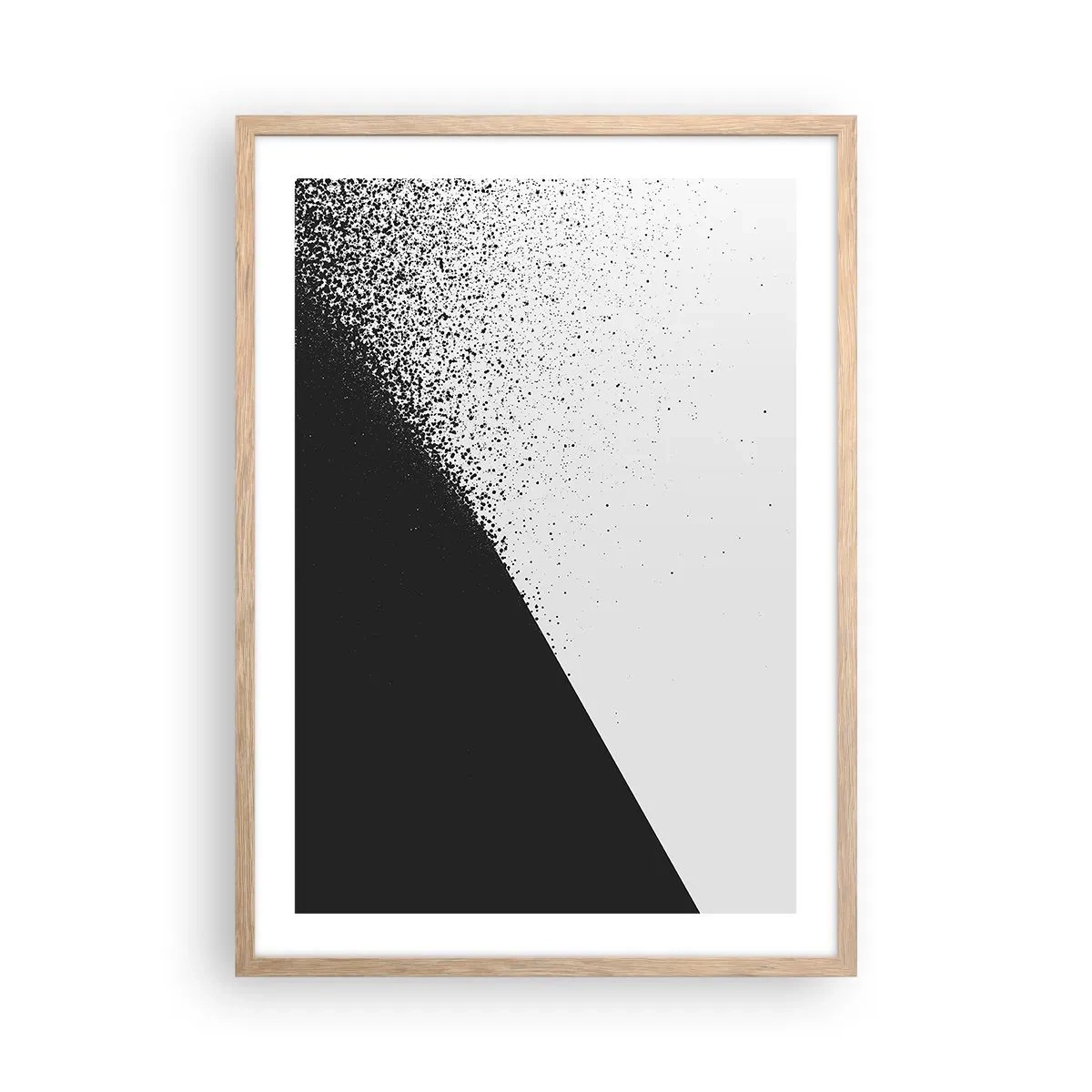 Affiche dans un chêne clair - Poster - De plus en plus vite, de plus en plus - 50x70 cm