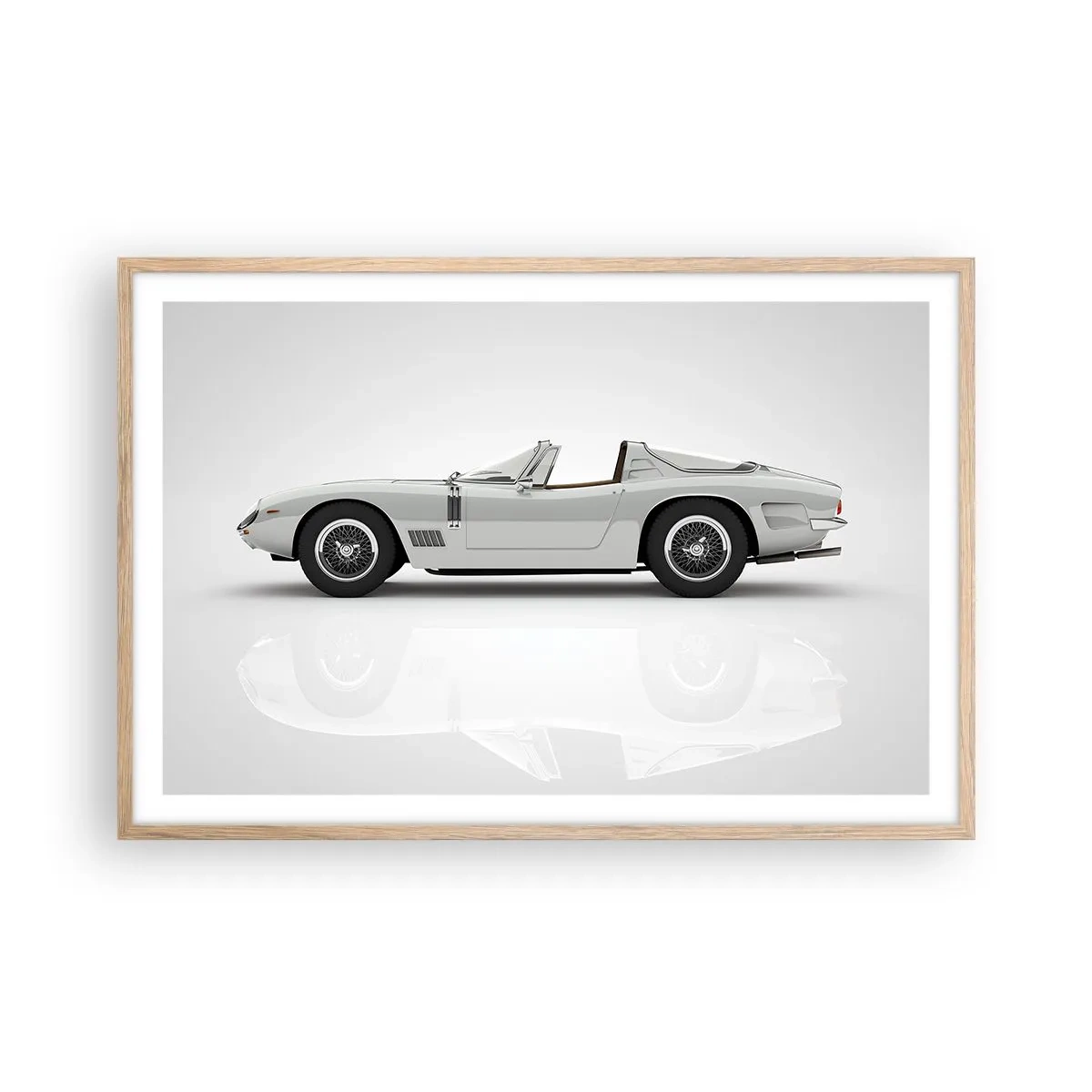 Affiche dans un chêne clair - Poster - Promesse de plaisir - 91x61 cm