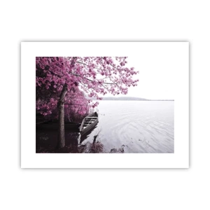 Affiche - Poster - Dans un silence rose - 40x30 cm