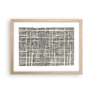 Affiche dans un chêne clair - Poster - Composition tissée - 40x30 cm