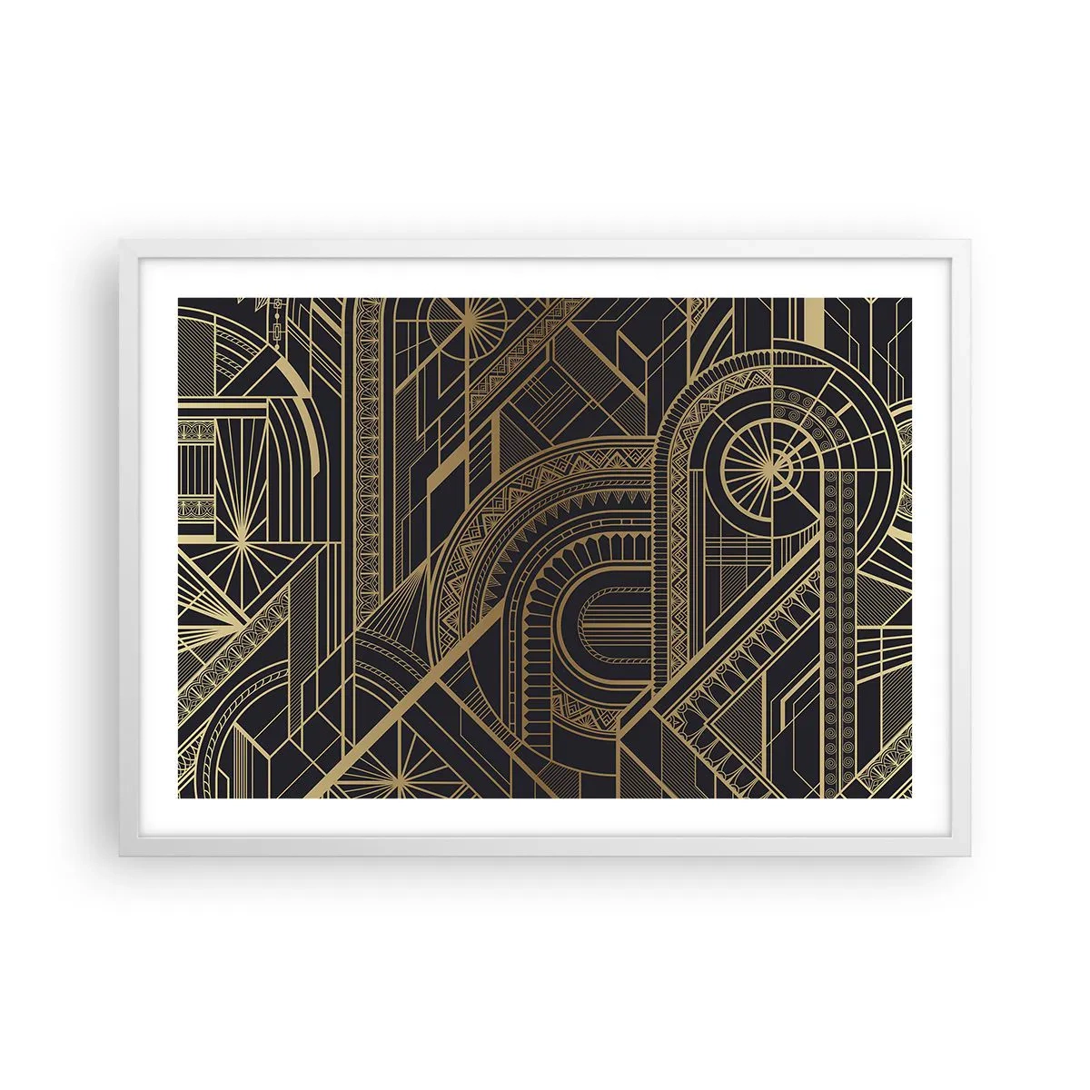 Affiche dans un cadre blanc - Poster - Concept, idée, plan - 70x50 cm