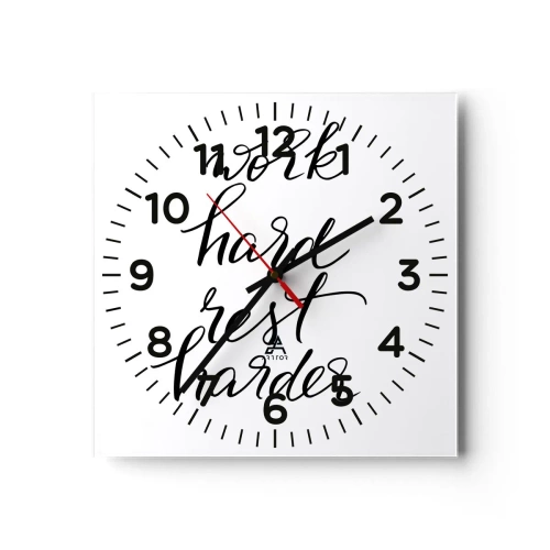 Horloge murale - Pendule murale - Équilibre de vie - 30x30 cm