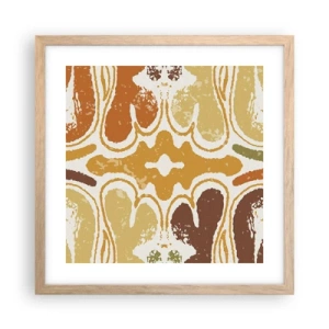 Affiche dans un chêne clair - Poster - Abstraction sentimentale - 40x40 cm