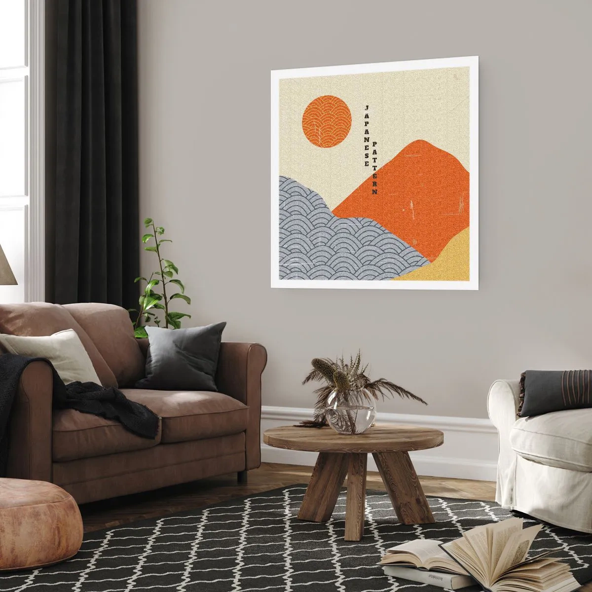 Affiche - Poster - Dans l'esprit japonais - 60x60 cm