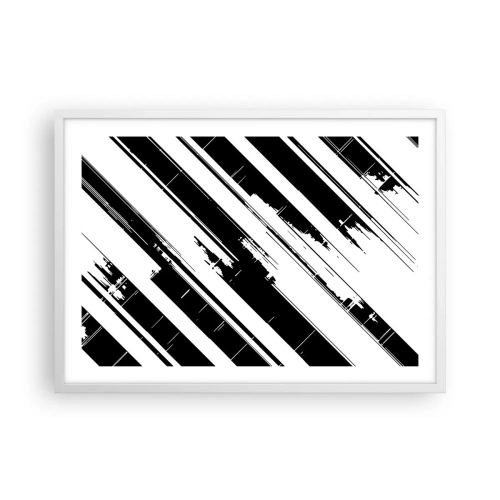 Affiche dans un cadre blanc - Poster - Une composition intense et dynamique - 70x50 cm