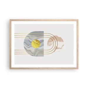 Affiche dans un chêne clair - Poster - Clareté et brillance - 70x50 cm