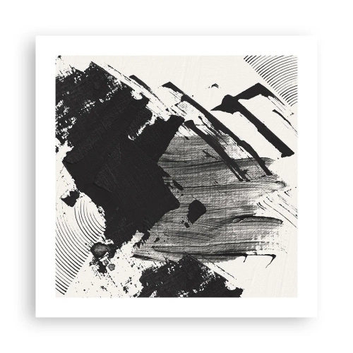 Affiche - Poster - Abstraction – expression du noir - 50x50 cm