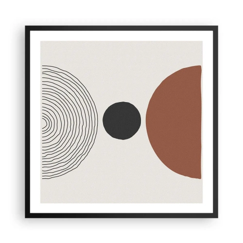 Affiche dans un cadre noir - Poster - Au centre de l'attention - 60x60 cm