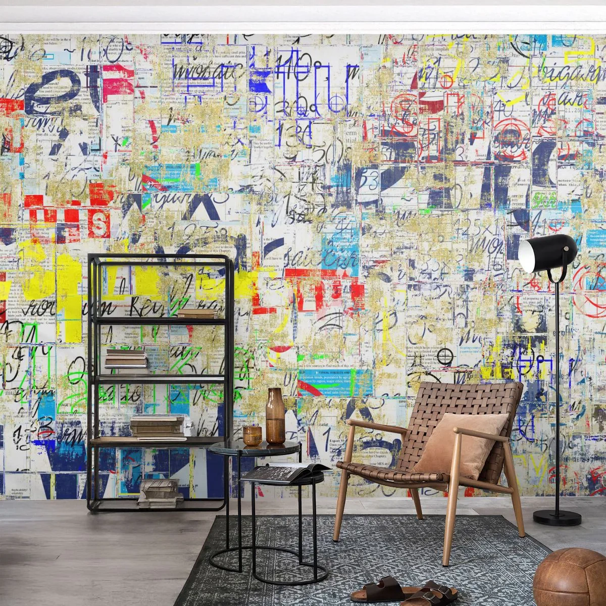 Papier Peint Photo Premium Canvas - Ca fait juste plaisir aux yeux - Graffiti, Mural, Jeunesse - 150x105 cm