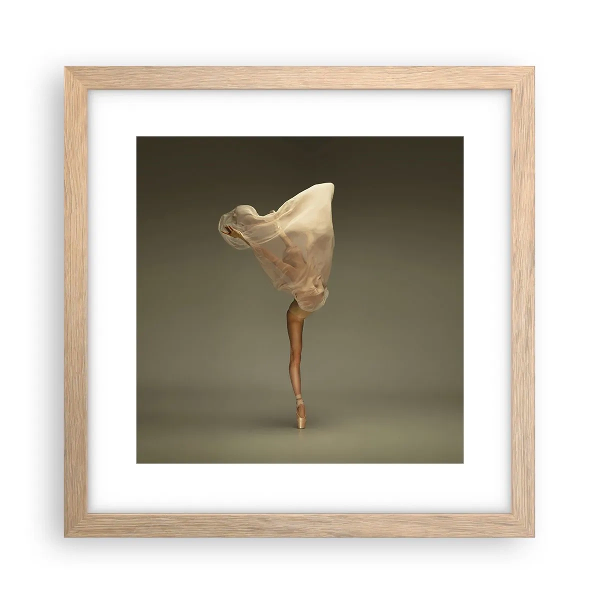 Affiche dans un chêne clair - Poster - Il va bientôt s'envoler - 30x30 cm