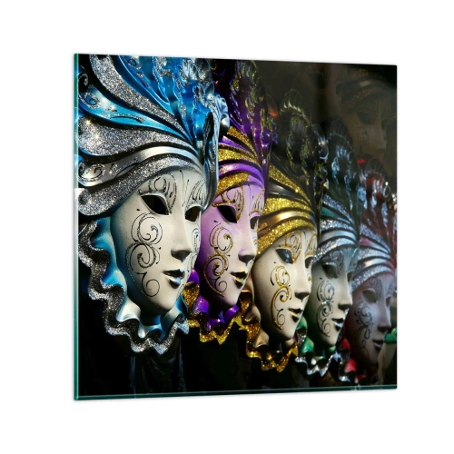 Impression sur verre - Image sur verre - Mystère en or et argent - 40x40 cm