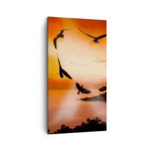 Impression sur toile - Image sur toile - Aimer le monde comme les oiseaux - 45x80 cm