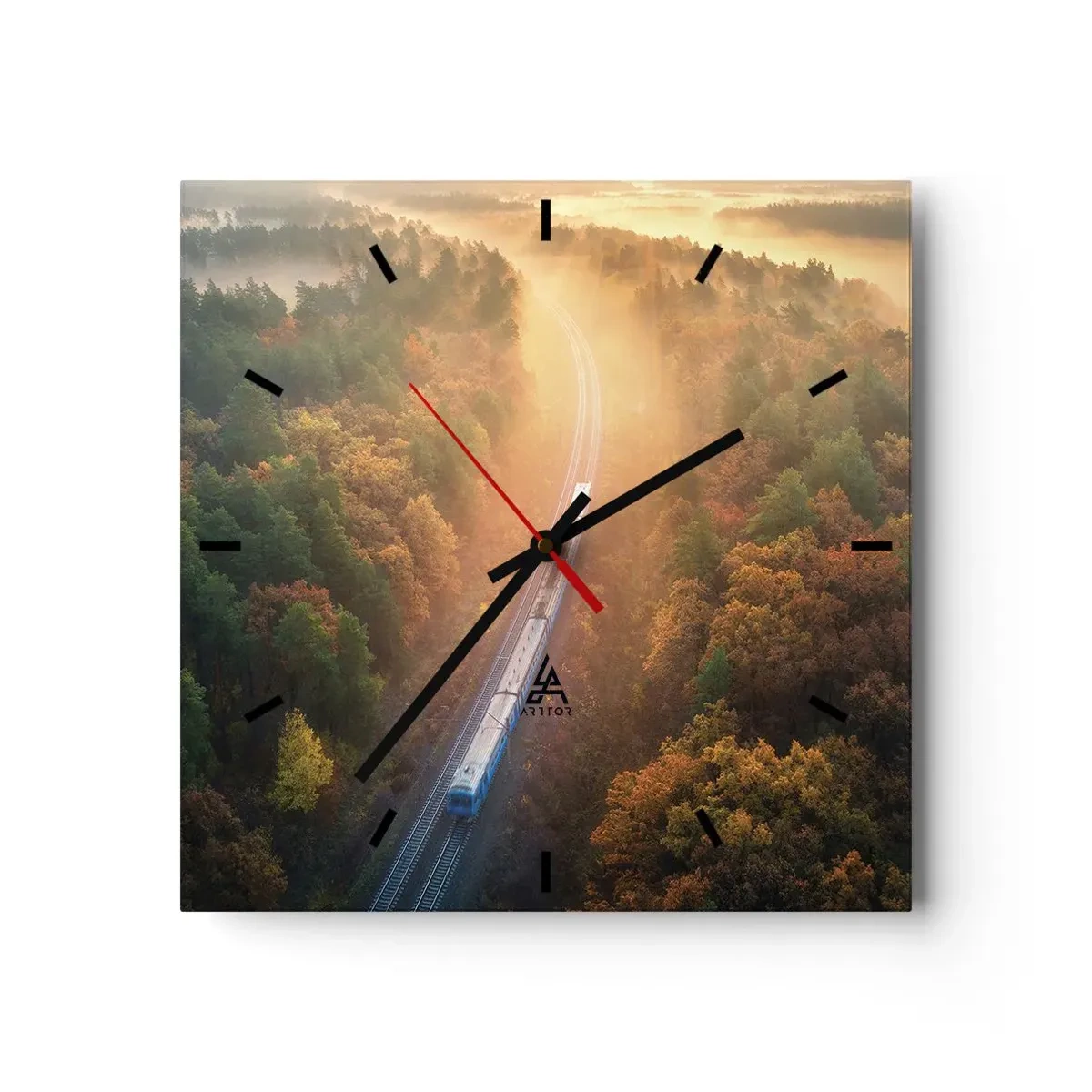 Horloge murale - Pendule murale - Voyage printannier - 40x40 cm