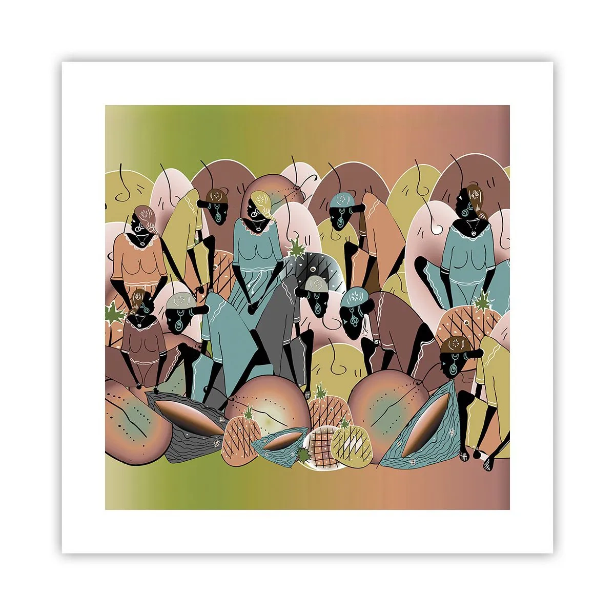 Affiche - Poster - De grandes fêtes arrivent - 40x40 cm