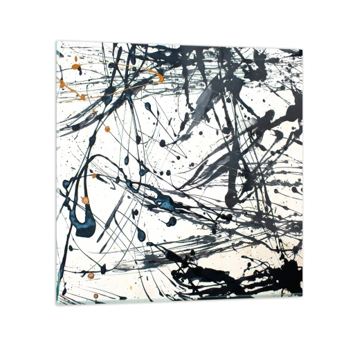 Impression sur verre - Image sur verre - Abstraction expressionniste - 60x60 cm