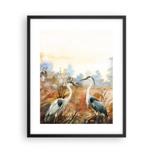 Affiche dans un cadre noir - Poster - Jusqu'où en automne ? - 40x50 cm